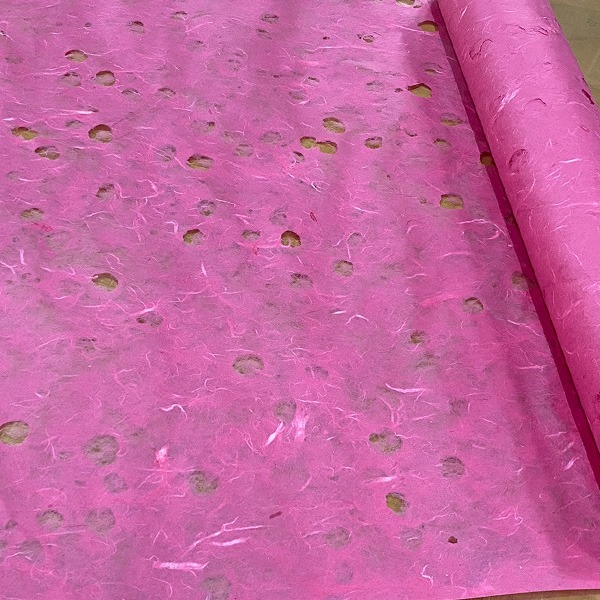 진분홍색 물방울운용 롤한지벽지 (55cmX30m)